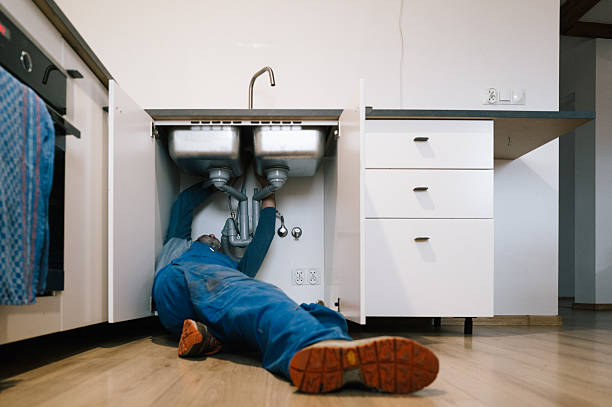 Professional Emergency Plumber technician working in Ellendale, DE